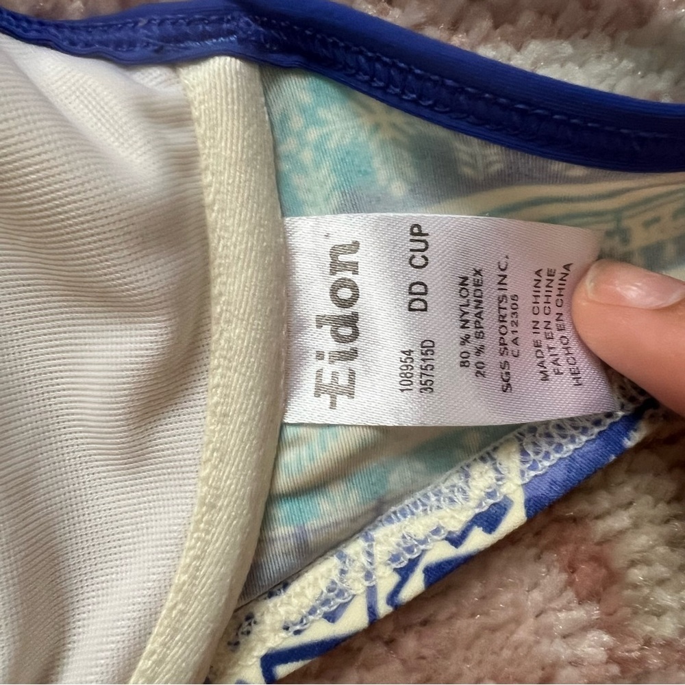 Eidon/ Body Glove Colorful Patterned underwire Bikini Top size D/DD - Picture 3 of 3